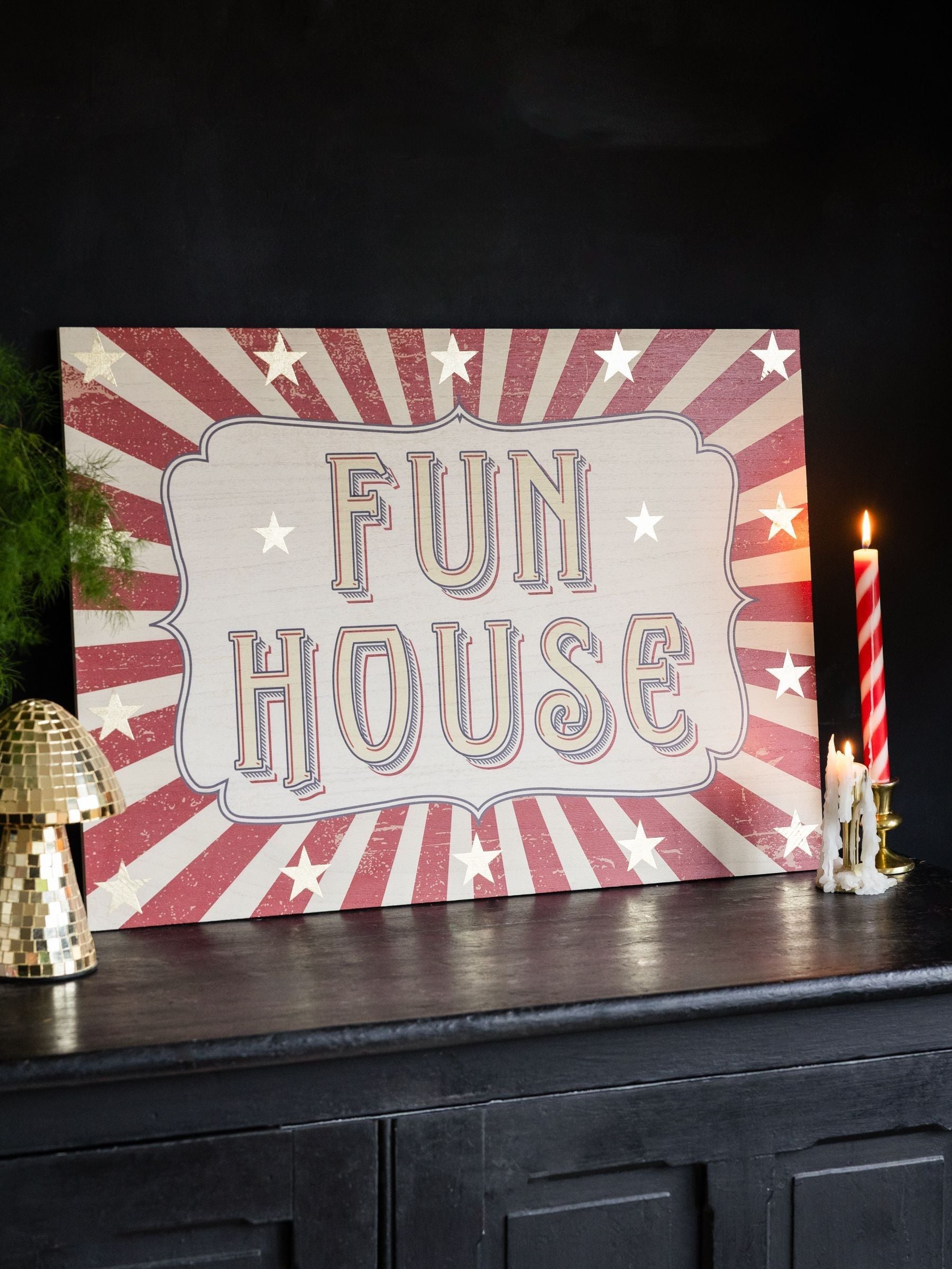 Rockett St George red circus wall art 50x70cm, imported from the UK
