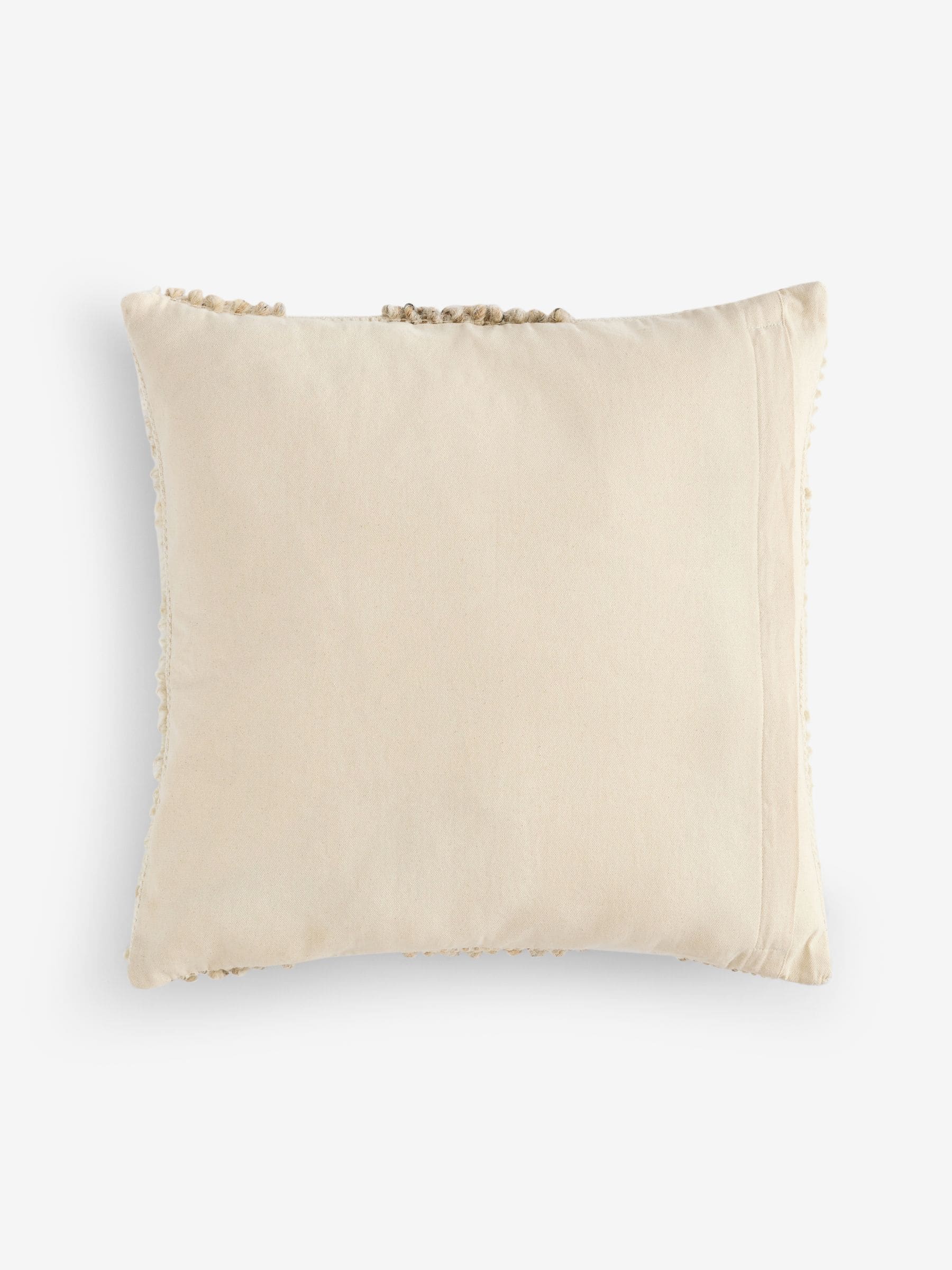 Woven check cushion textured neutral 50x50cm, imported from the UK