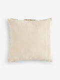 Woven check cushion textured neutral 50x50cm, imported from the UK