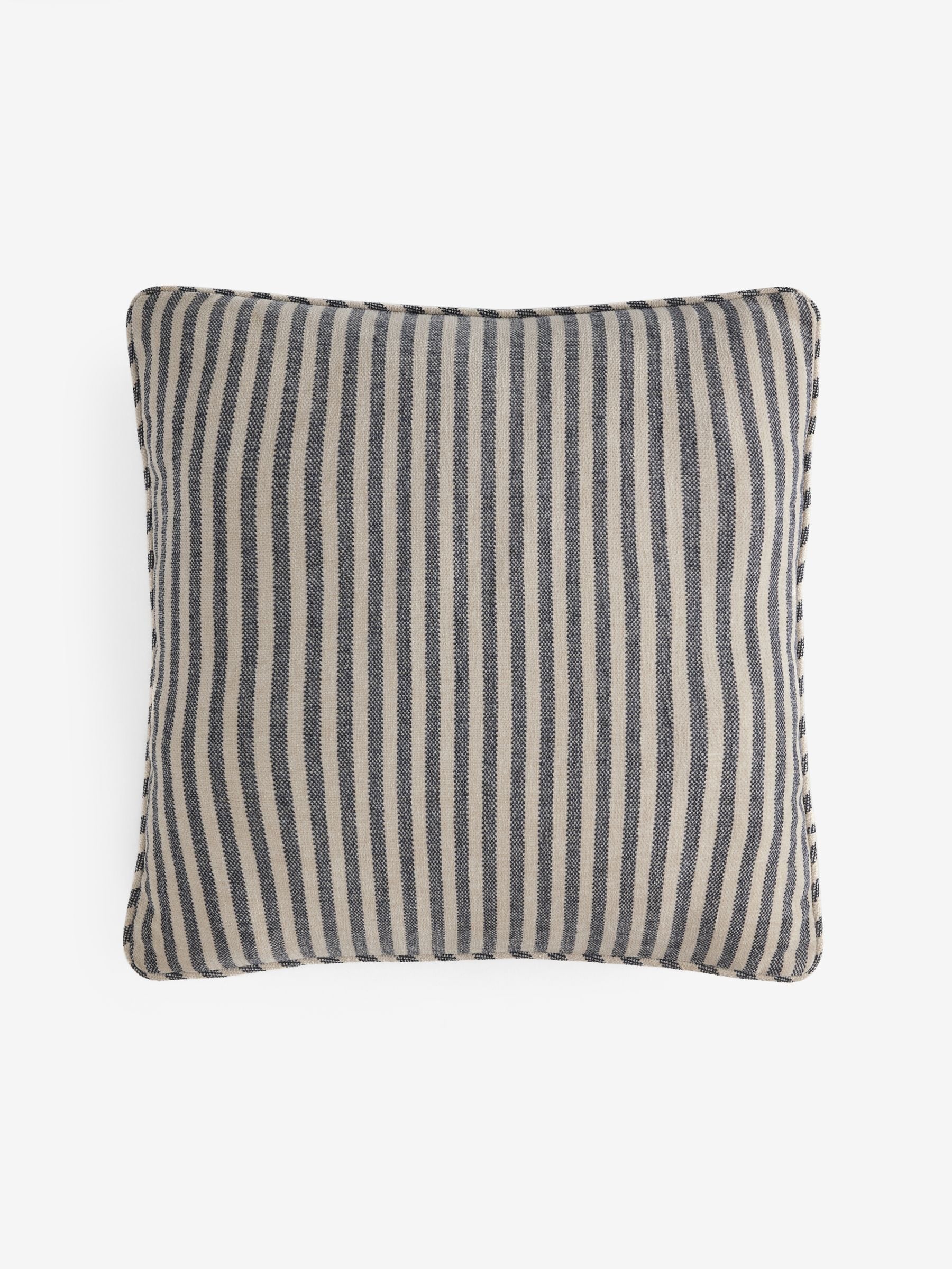 Blue Chenille Thin Stripe Cushion 50x50cm - British product