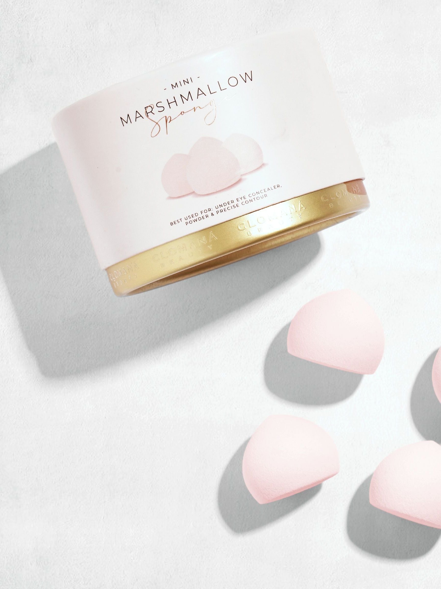 CLOMANÁ Beauty mini marshmallow makeup sponge set of four, imported from the UK