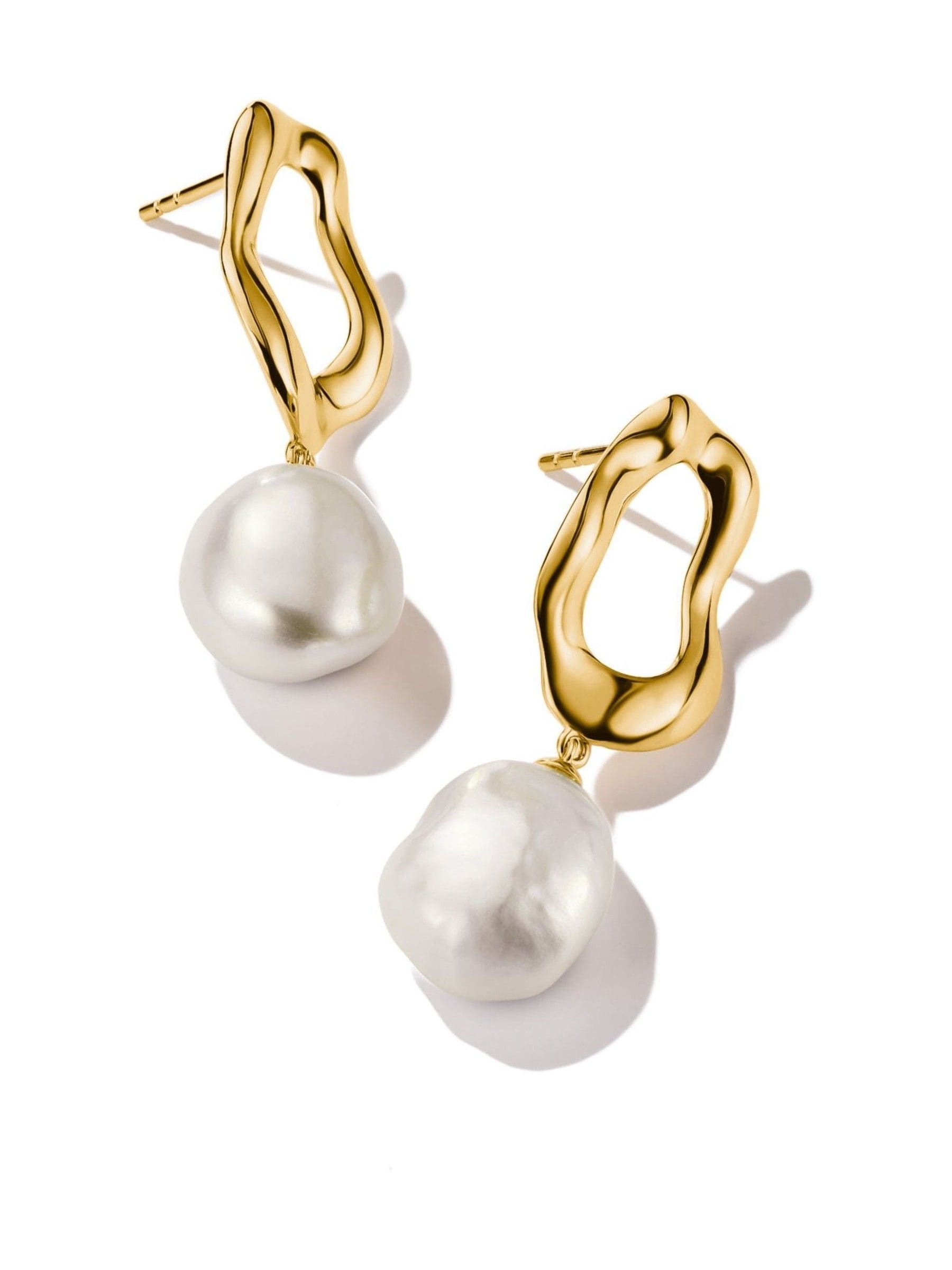 Thomas Sabo white natural pearl earrings (British brand)