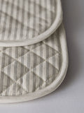 Natural cotton tea towel and oven glove set - British product