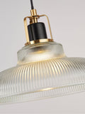 Searchlight clear brass and black pendant light, UK version