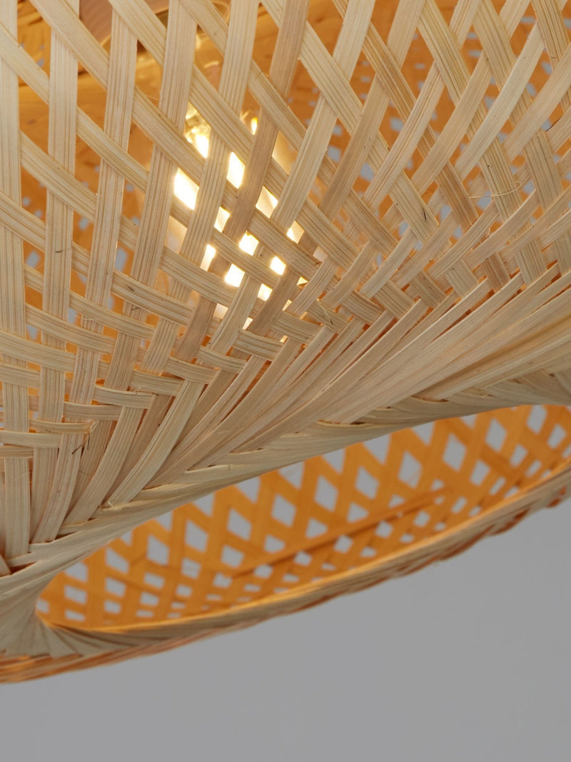 Searchlight Havana wood flush ceiling light, UK version