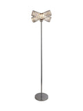Searchlight chrome floor lamp with crystal prisms 150cm (British brand)