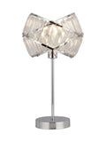Searchlight Madea chrome clear table lamp 39cm, imported from the UK