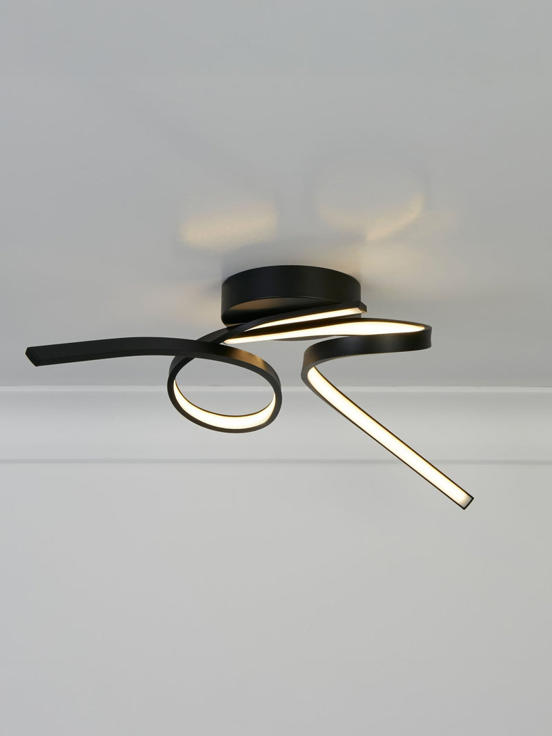 Searchlight White Twister LED ceiling light 36cm, UK version