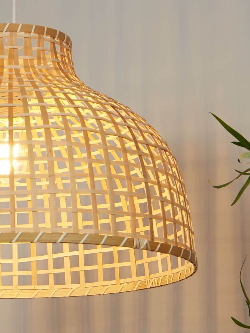 Searchlight Natural Phuket Wood Large Shade Ceiling Light