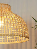 Searchlight Natural Phuket Wood Large Shade Ceiling Light