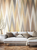 Origin Murals wall mural Natural Ikat Zig Zag 2.8m x 3.5m - British product