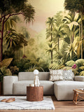 Origin Murals Olive Green Jungle Trees wall mural 2.8m x 3.5m, UK version