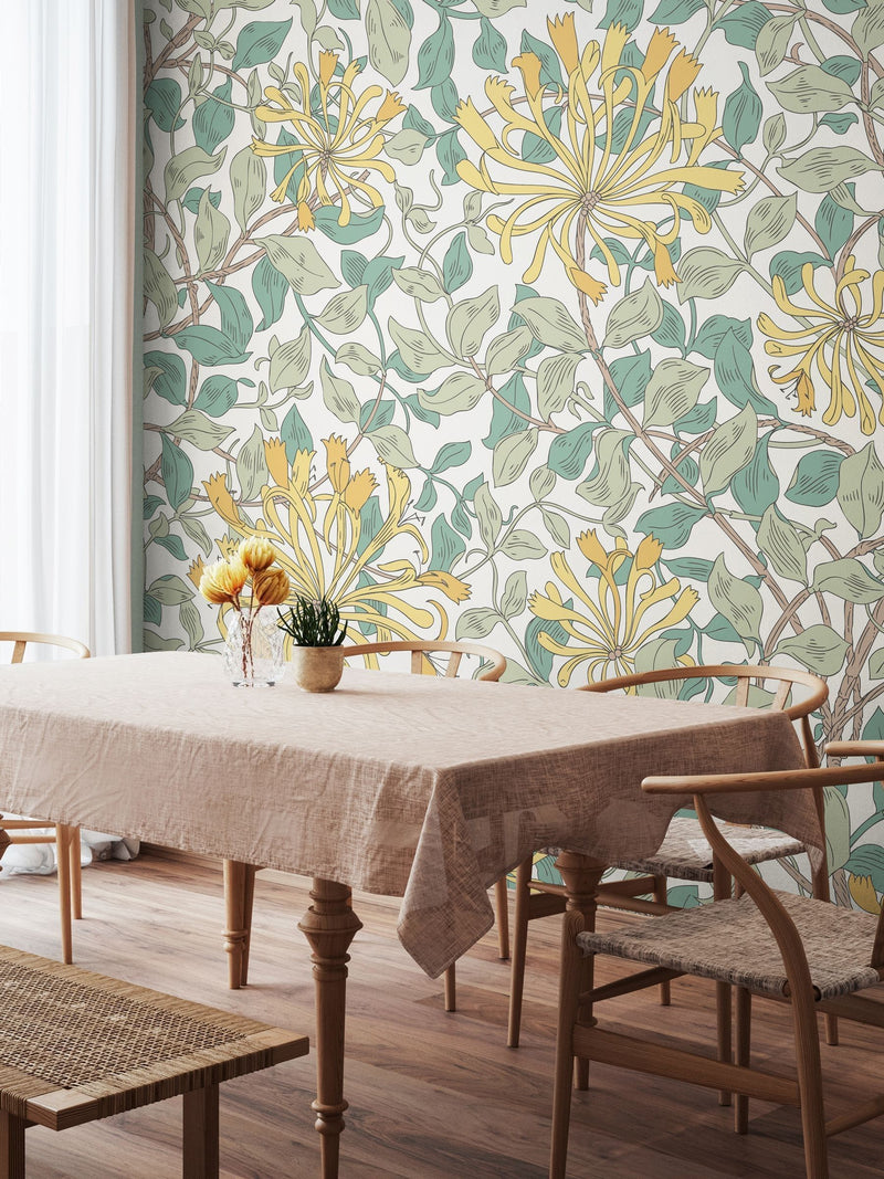 Origin Murals Seafoam Honeysuckle 2.8m x 3.5m Wall Mural