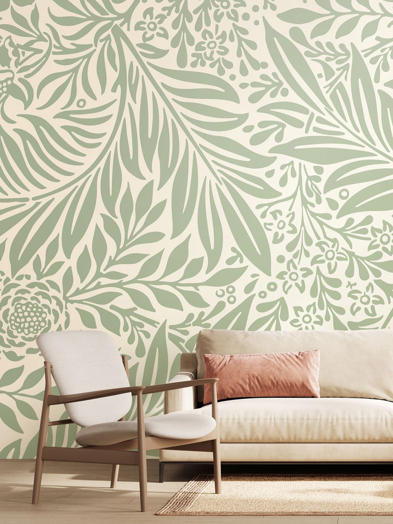 Origin Murals Stone Trailing Ferns wall mural 2.8m x 3.5m, UK version