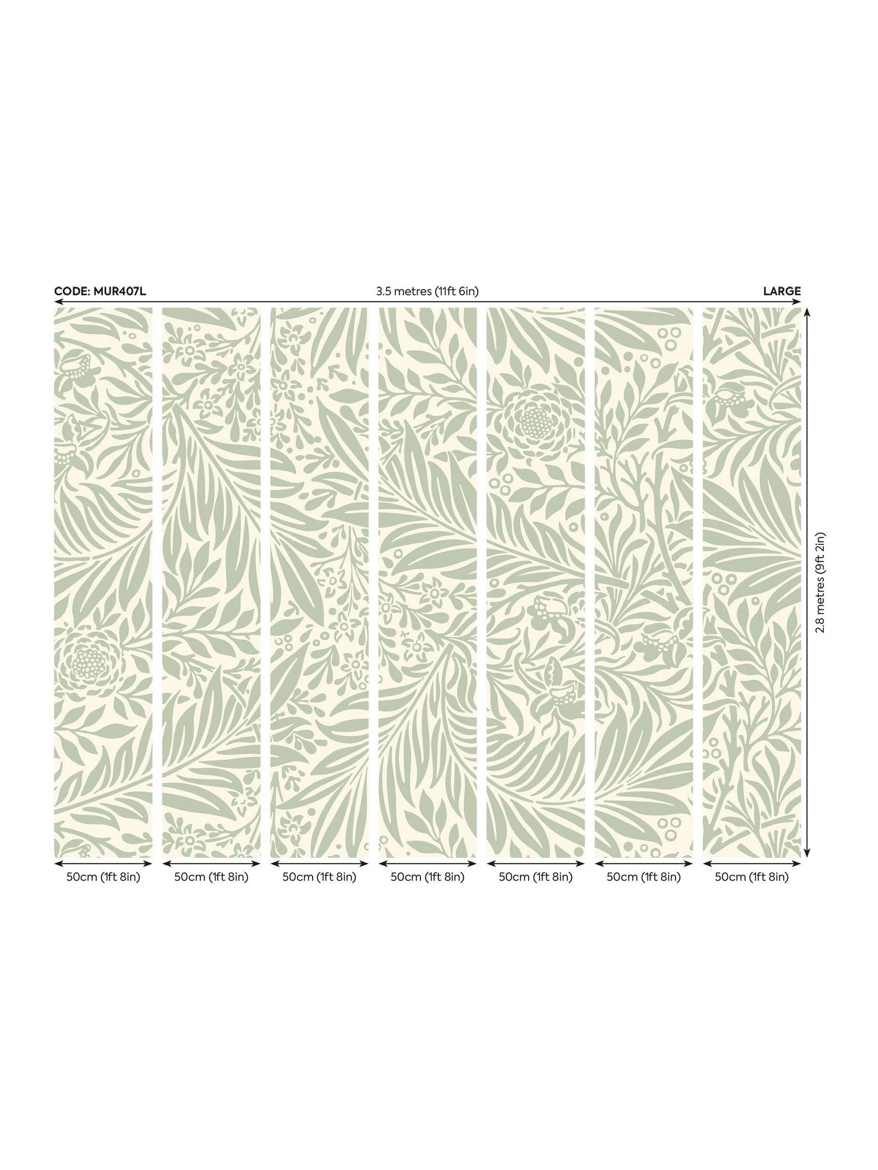 Origin Murals Stone Trailing Ferns wall mural 2.8m x 3.5m, UK version
