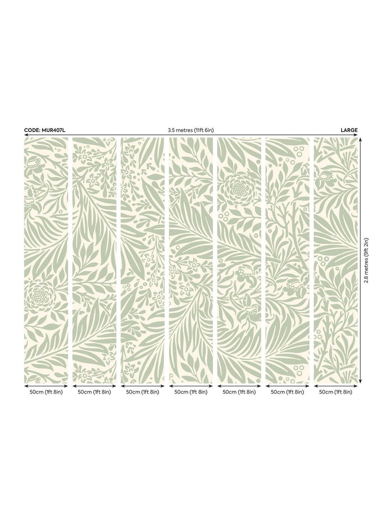 Origin Murals Stone Trailing Ferns wall mural 2.8m x 3.5m, UK version