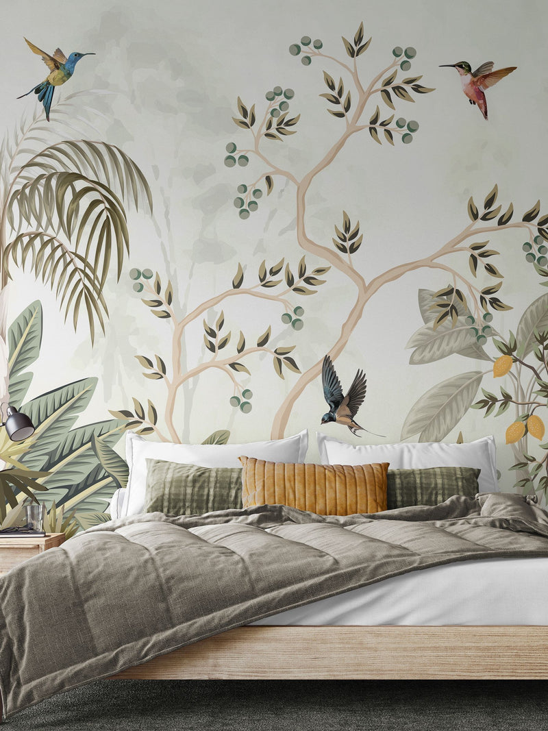 Origin Murals Natural Sage Lemon Tree 2.8m x 3.5m Wall Mural