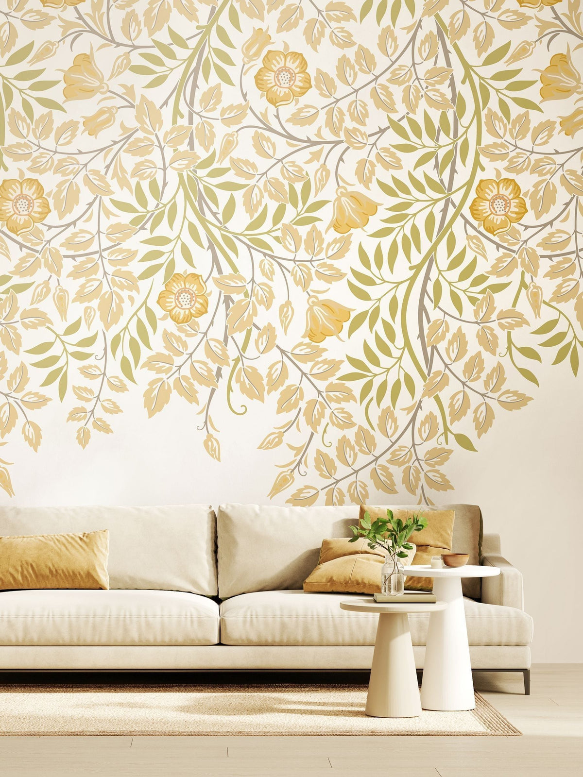 Origin Murals wall mural Gold Olive Rosehip 2.8m x 3.5m - British product