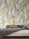 Origin Murals Natural Stone Willow Leaves 2.8m x 3.5m Wall Mural