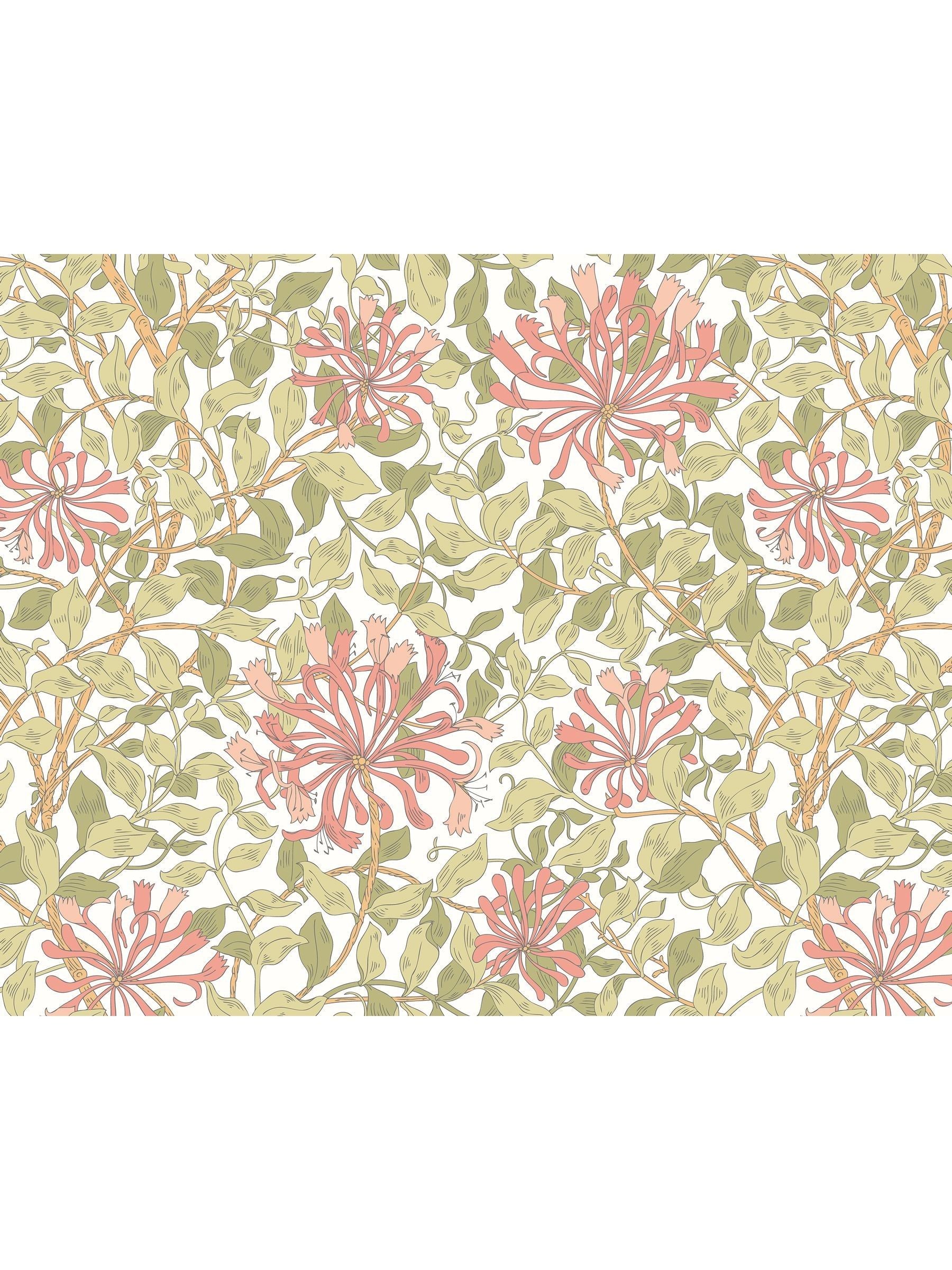 Origin Murals Soft Jade Honeysuckle A4 wallpaper sample, imported from the UK