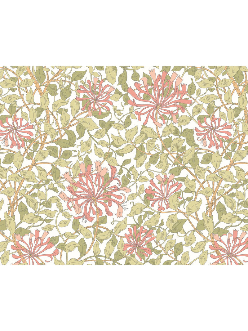 Origin Murals Soft Jade Honeysuckle A4 wallpaper sample, imported from the UK