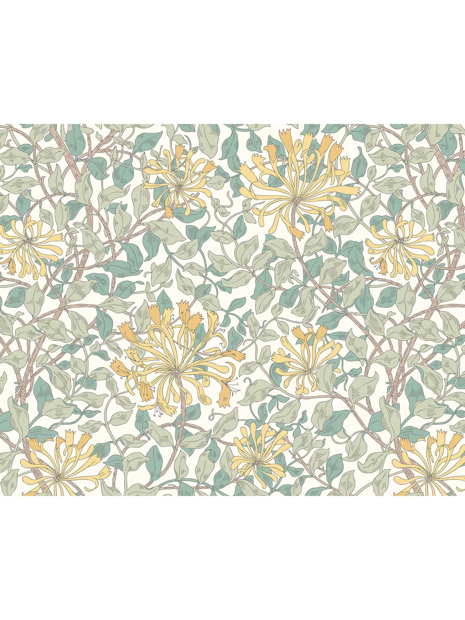 Origin Murals Soft Jade Honeysuckle Wallpaper Sample A4