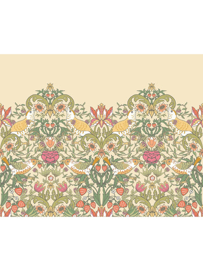 Next Origin Murals Gold and Olive Birds Fruit and Foliage A4 Wallpaper Sample- Buy online at McGrocer