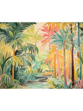 Origin Murals Emerald Green Pretty Palms Print A4 Wallpaper Sample