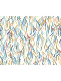 Origin Murals Denim Blue and Apricot Willow Leaves A4 Wallpaper Sample