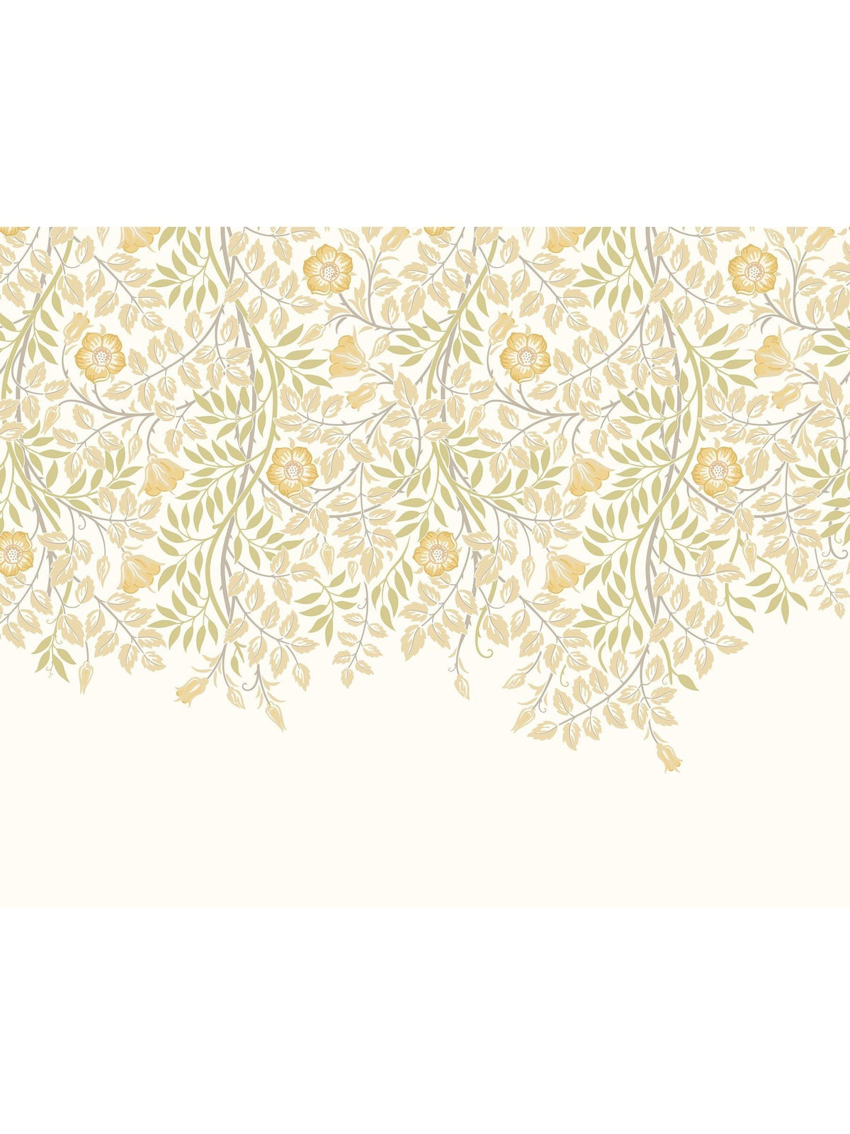 Origin Murals Gold and Olive Cascading Rosehip A4 Wallpaper Sample