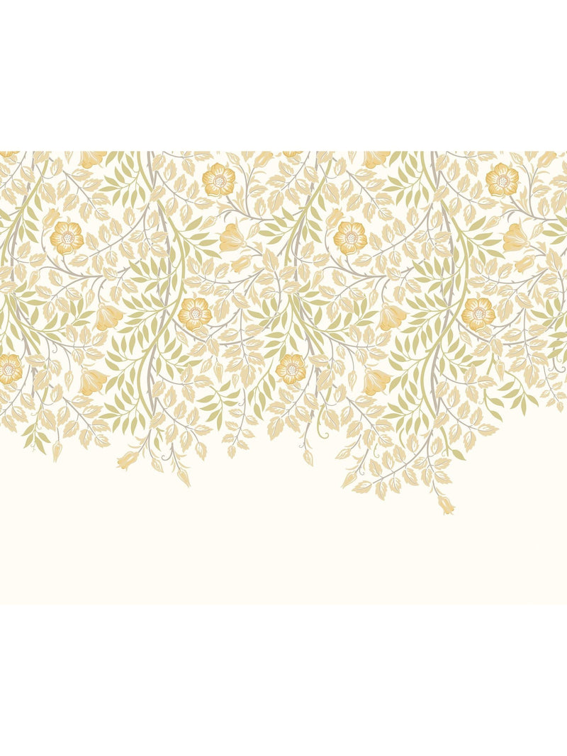 Origin Murals Gold and Olive Cascading Rosehip A4 Wallpaper Sample