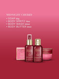 Baylis & Harding Midnight Cherry Luxus-Reisewaschtaschen-Geschenkset