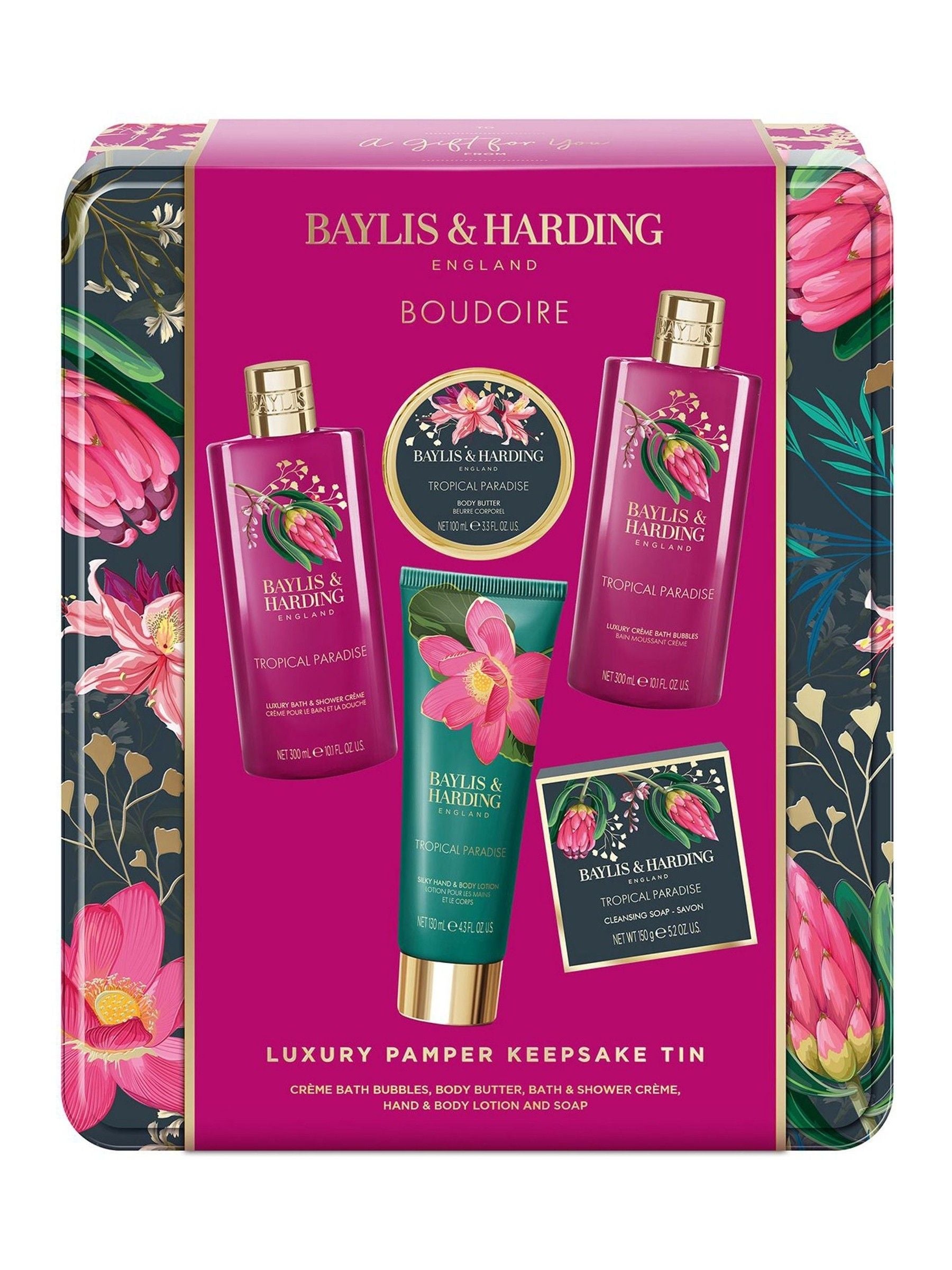 Baylis & Harding Boudoire Luxury Pamper Tin Gift Set - British product