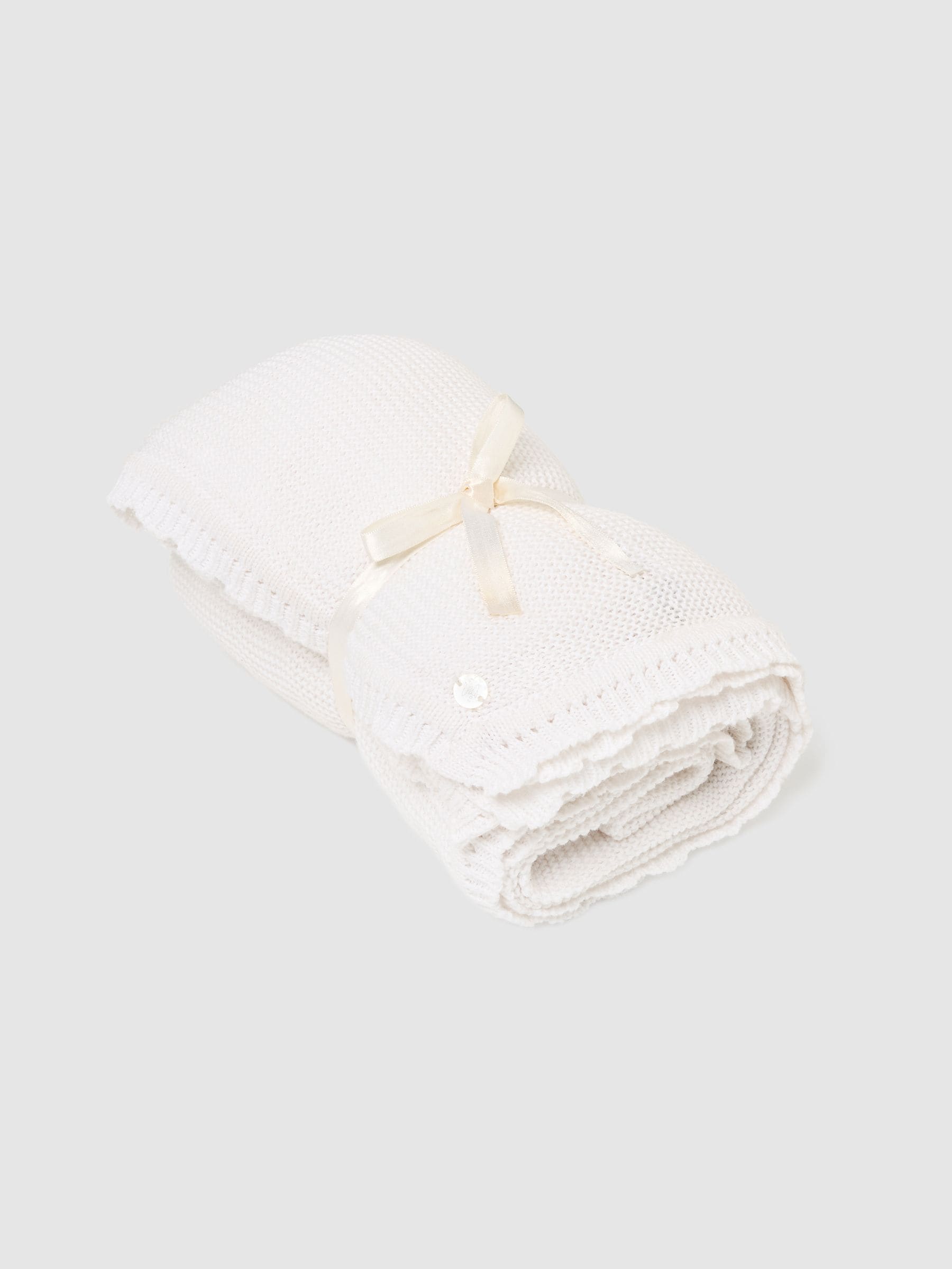 Angel & Rocket knitted blanket cream Aubrey (British brand)