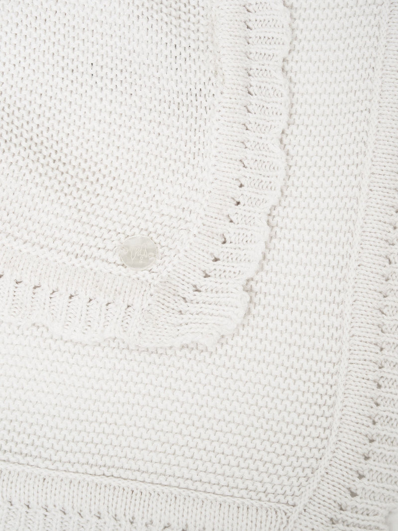 Angel & Rocket knitted blanket cream Aubrey (British brand)