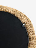 Neutral wavy woven round wall mirror 70cm, imported from the UK