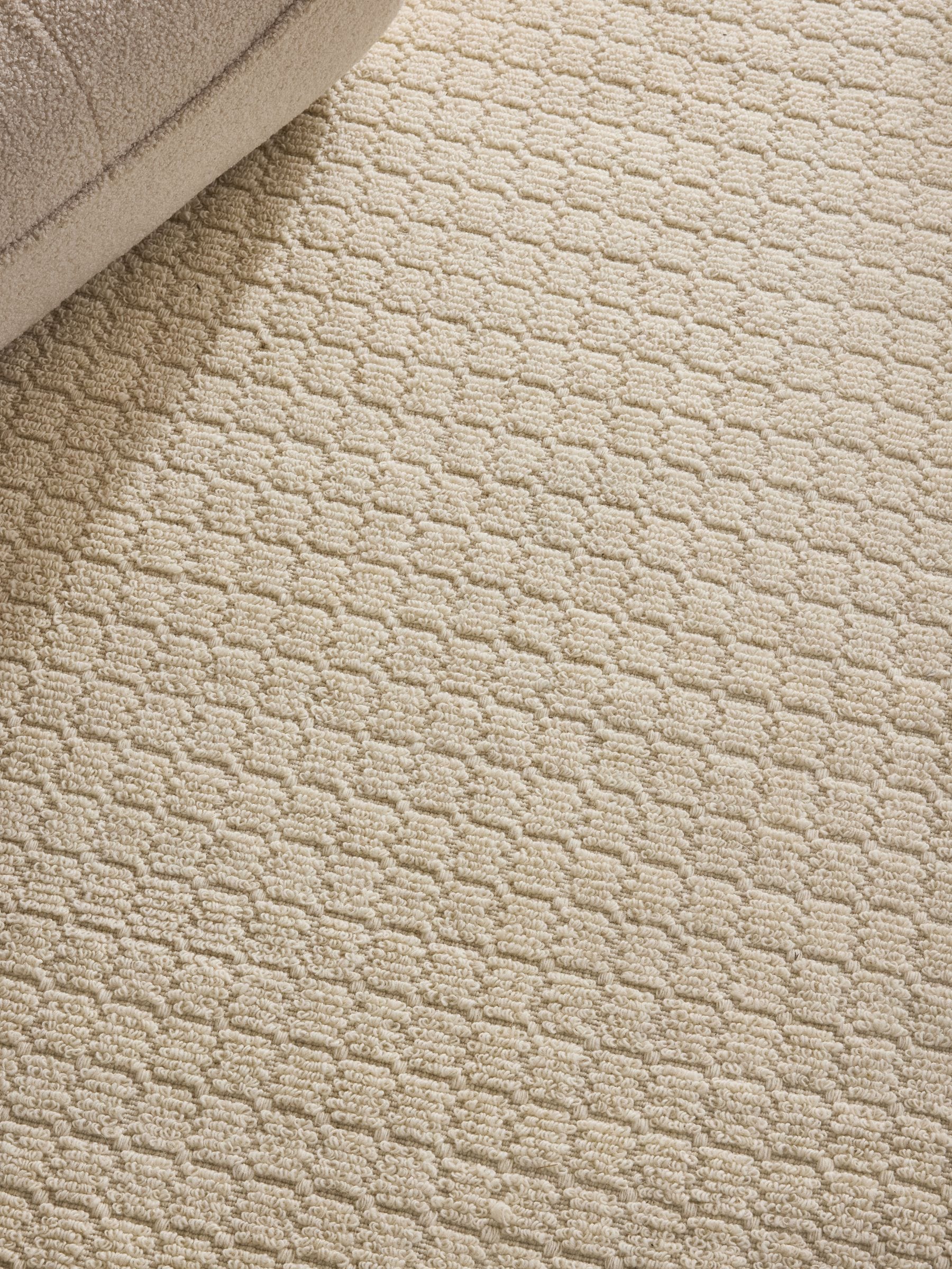 Cream Scandi Texture rug, UK version