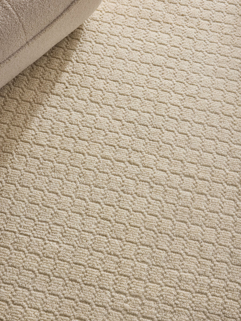 Cream Scandi Texture rug, UK version