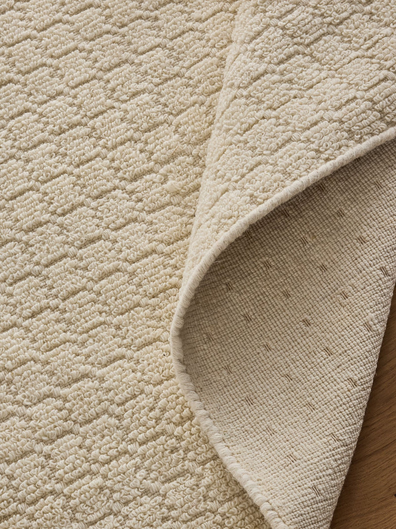 Cream Scandi Texture rug, UK version