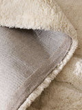 Carved geo shaggy rug, light natural, soft high-pile texture (British brand)
