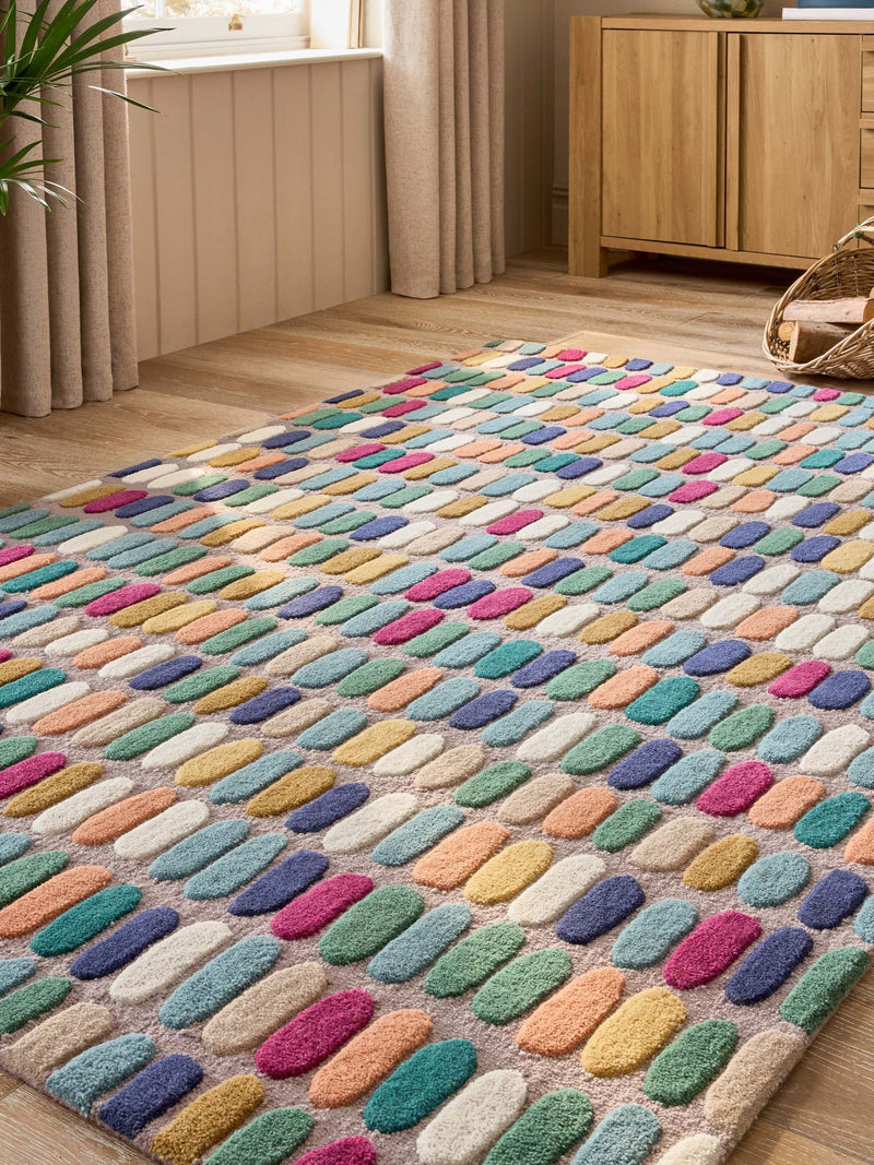 Pastel Brights Sketch Wool Rug