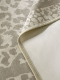 Natural washable leopard print rug, imported from the UK