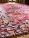 Red modern kilim rug - British product