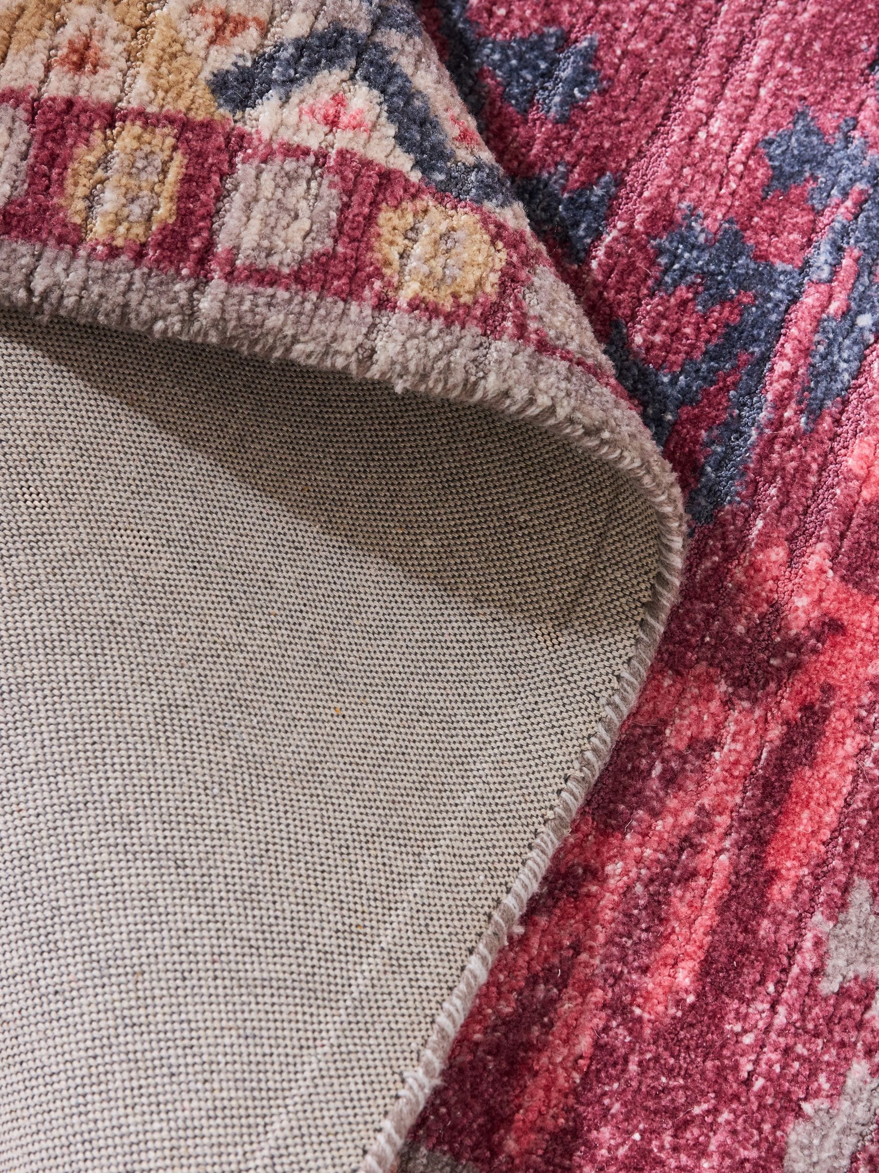 Red modern kilim rug - British product