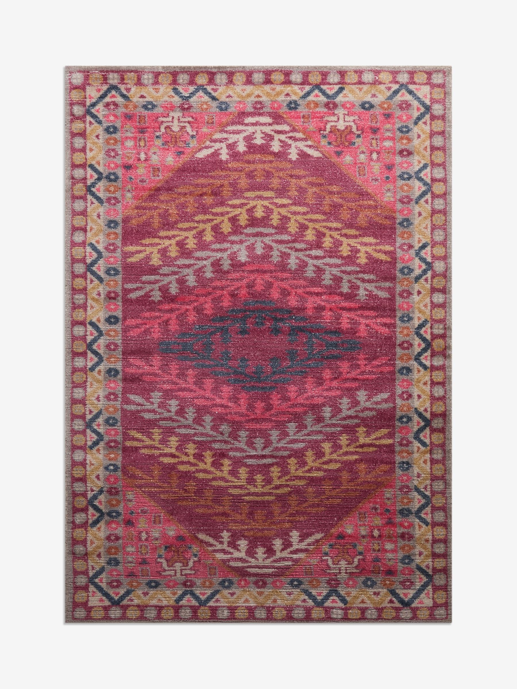 Red modern kilim rug - British product