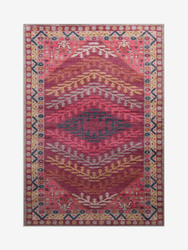 Red modern kilim rug - British product