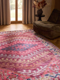 Red modern kilim rug - British product
