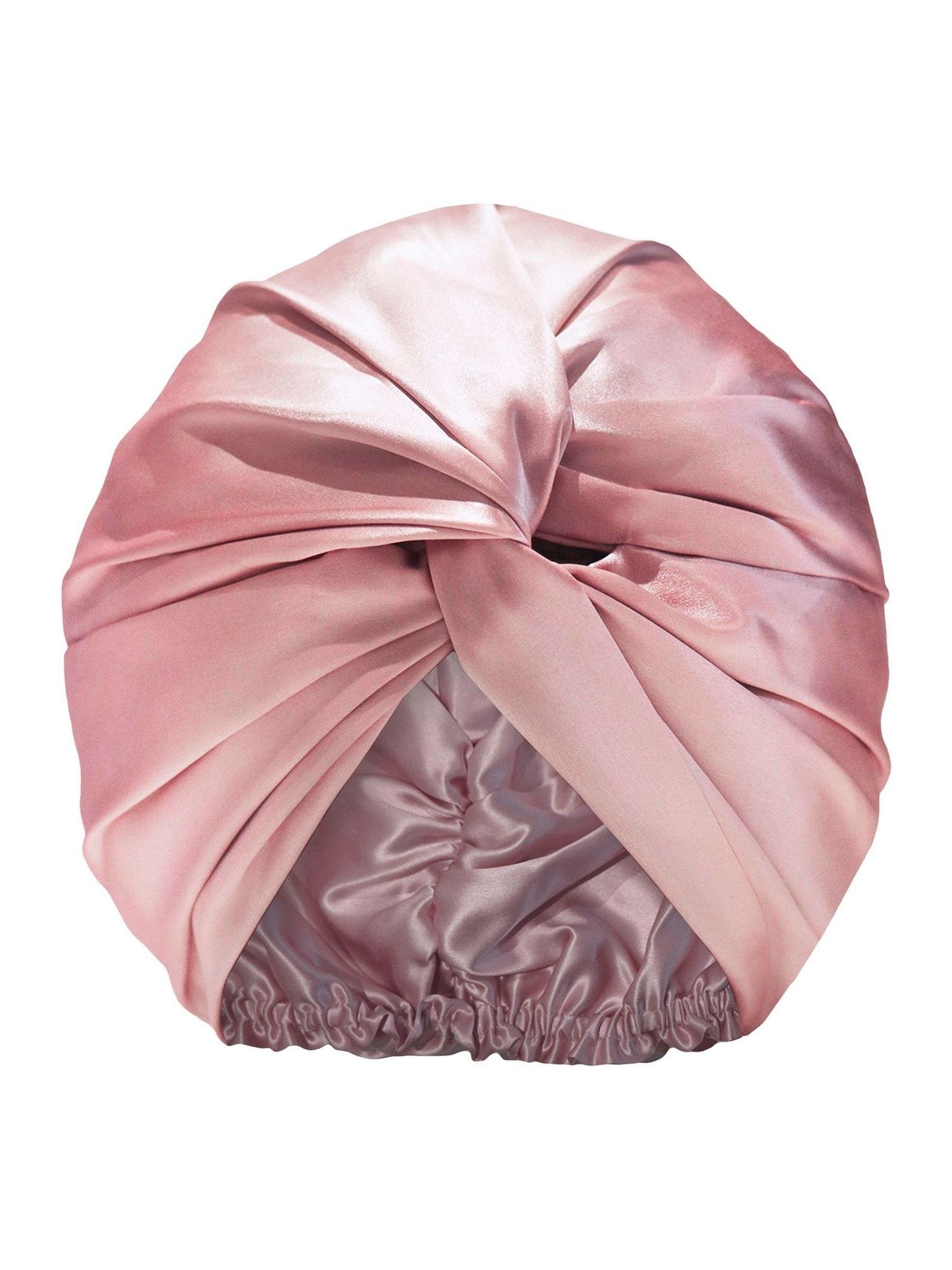 Slip silk lined hair turban pink (British brand)