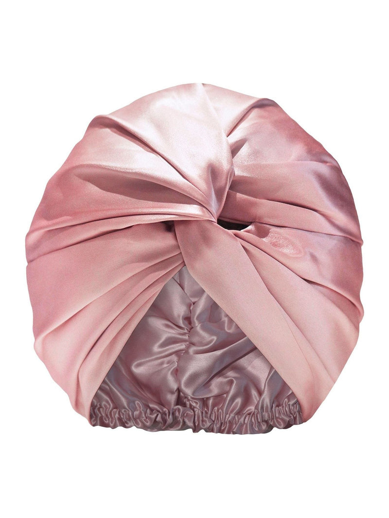 Slip silk lined hair turban pink (British brand)