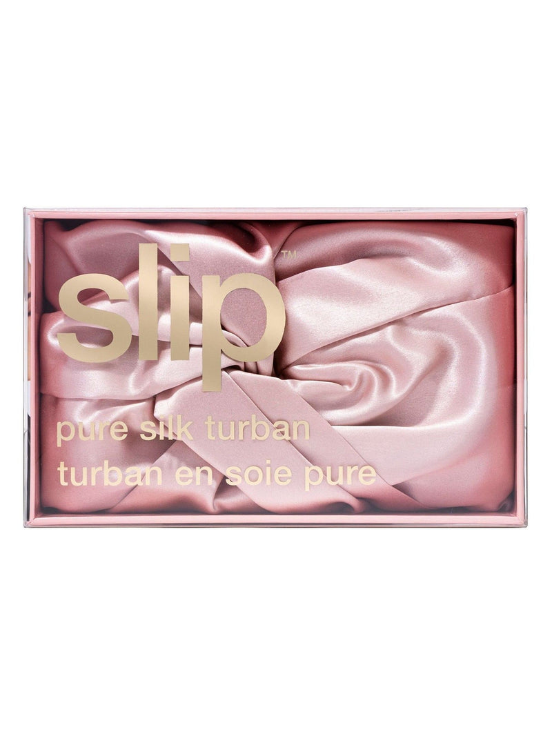 Slip silk lined hair turban pink (British brand)